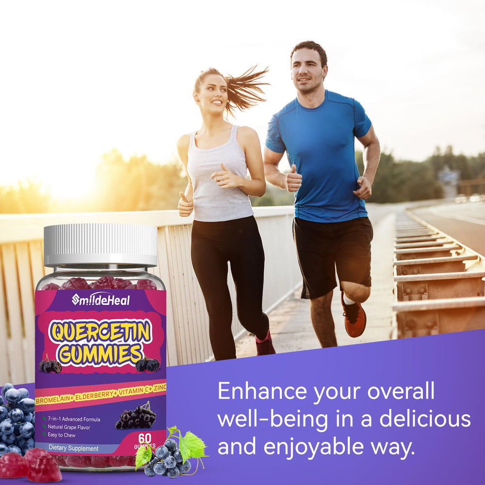 Vegan quercetin gummies, gelatin-free and gluten-free