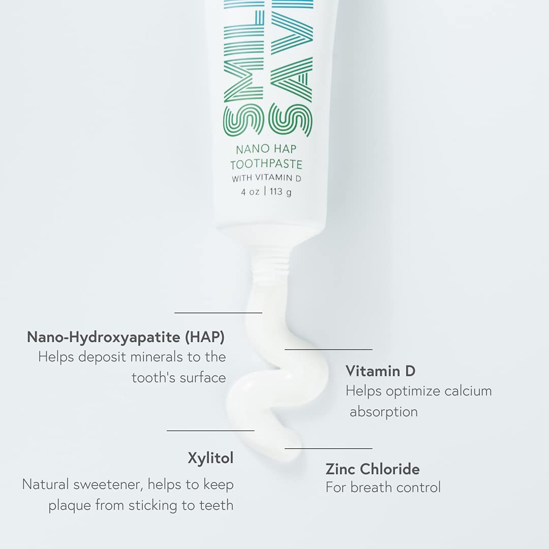 Product packaging highlighting fluoride-free formula and USA-made