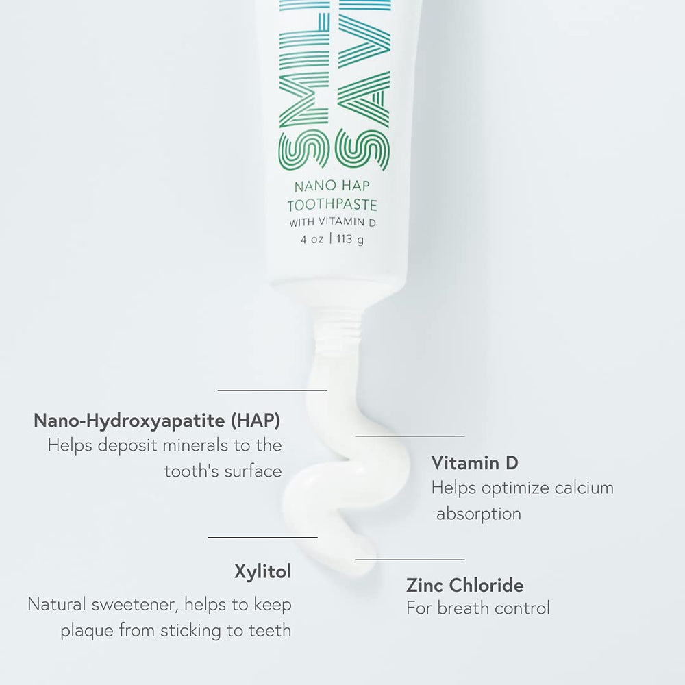 Product packaging highlighting fluoride-free formula and USA-made