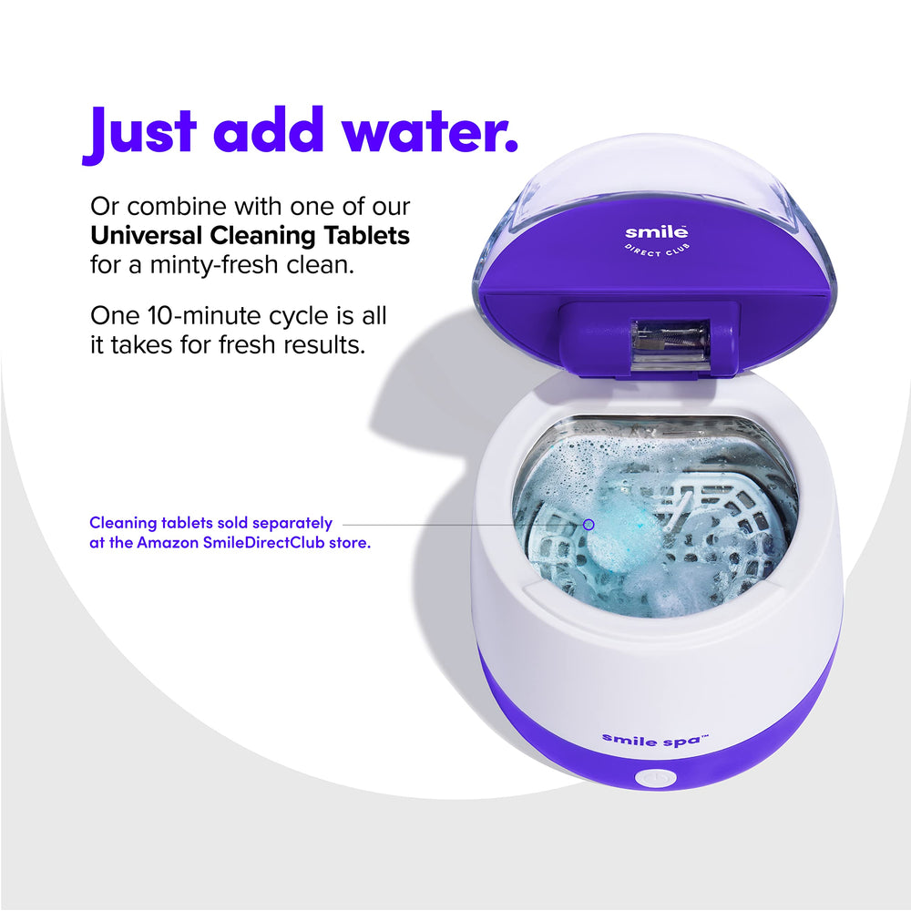 One-button operation on the Smile Spa cleaner