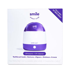 Smile Spa Ultrasonic and UV cleaner cleaning aligners and retainers