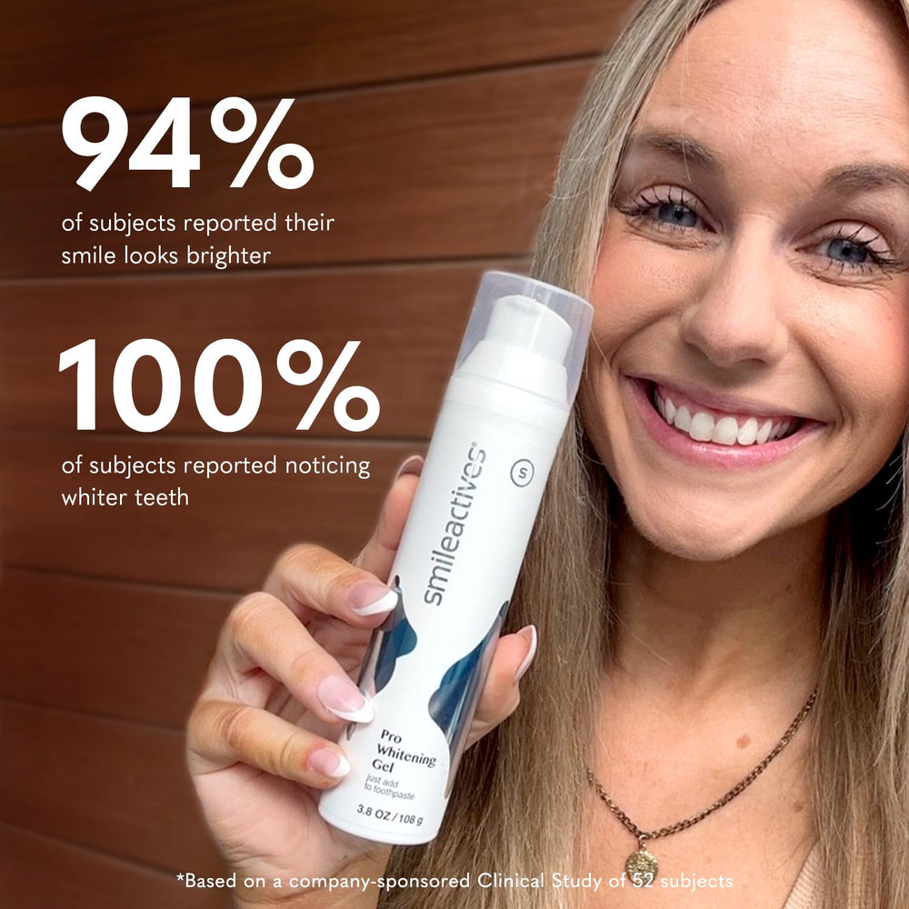 Clinical results graphic indicating whitening progress