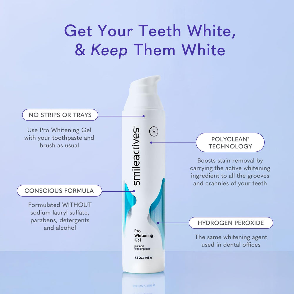 Gel added to toothpaste for whitening