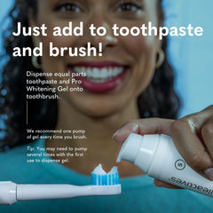 Gel added to toothpaste for whitening effect
