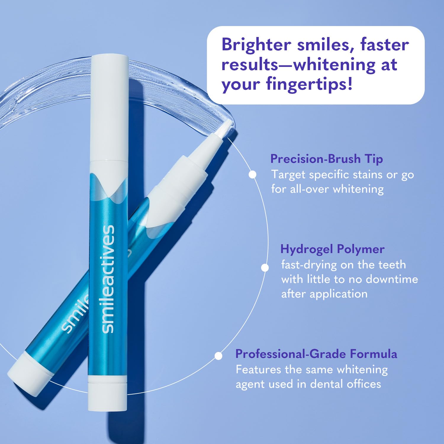 Smileactives teeth whitening kit components and packaging