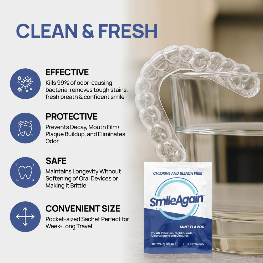 Denture cleaner for dentures and braces