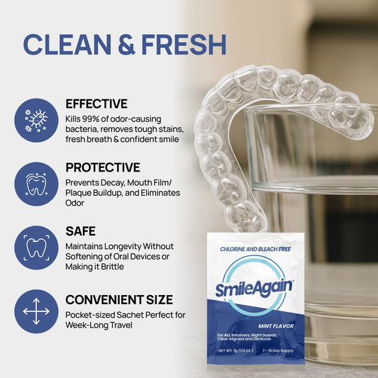 Denture cleaner for dentures and braces