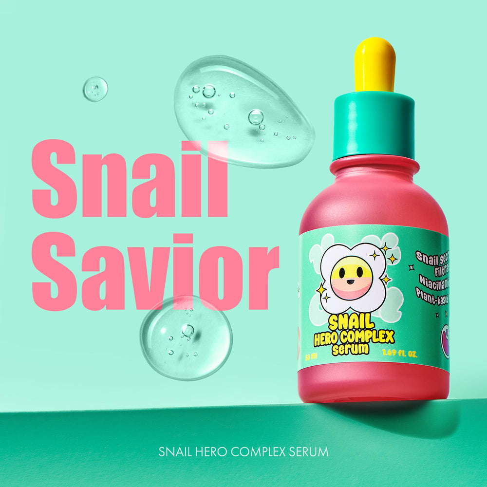 Smilebloom KKOCH snail mucin 85% serum gel application highlights cooling, quick absorption.
