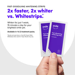 SmileDirectClub whitening strips 18-count packaging side view