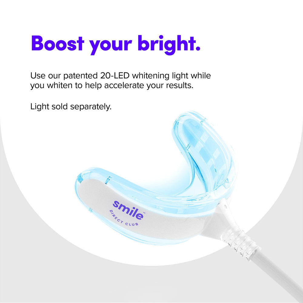 Carefully labeled 8 pens in SmileDirectClub whitening kit