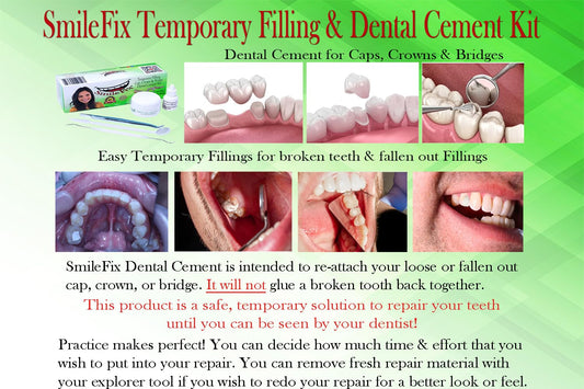 Close-up of SmileFix kit contents for temporary dental repairs - image 02