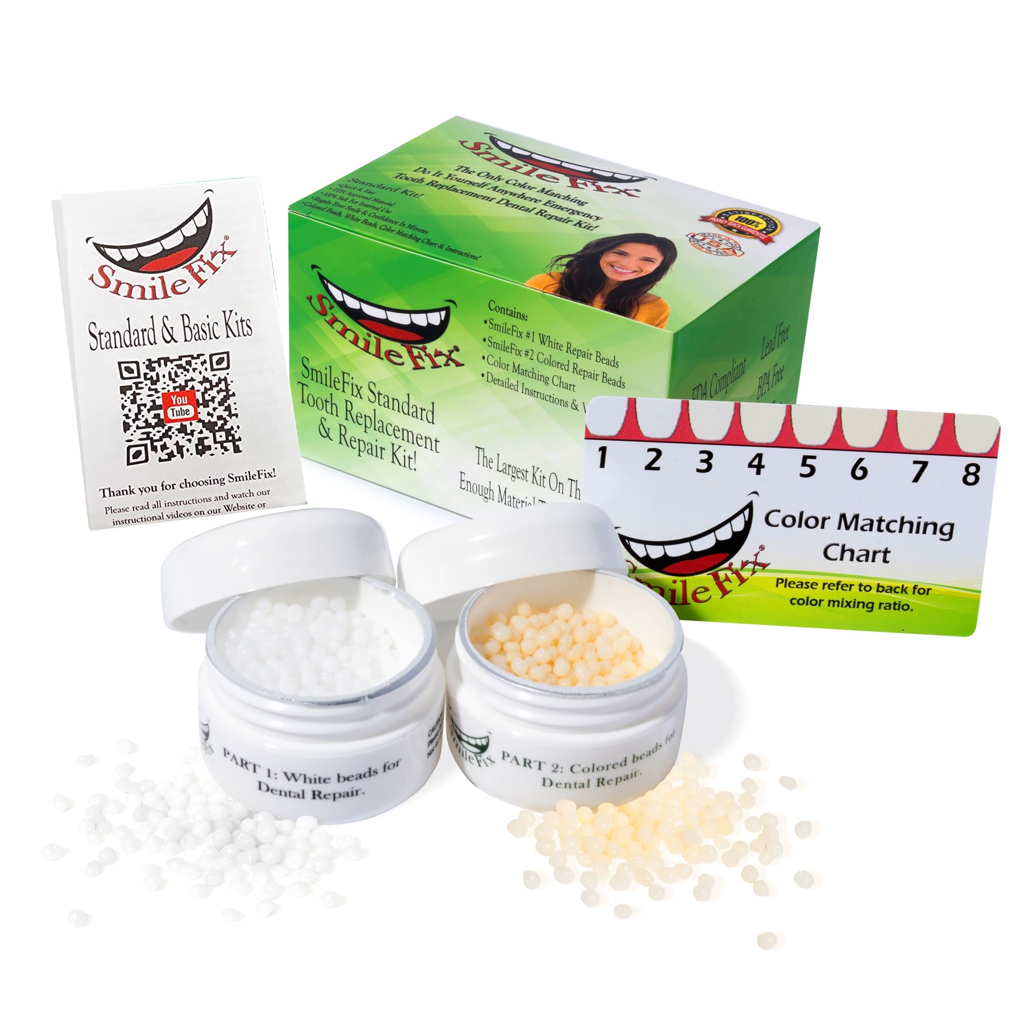 SmileFix Standard Dental Repair Kit packaging and contents