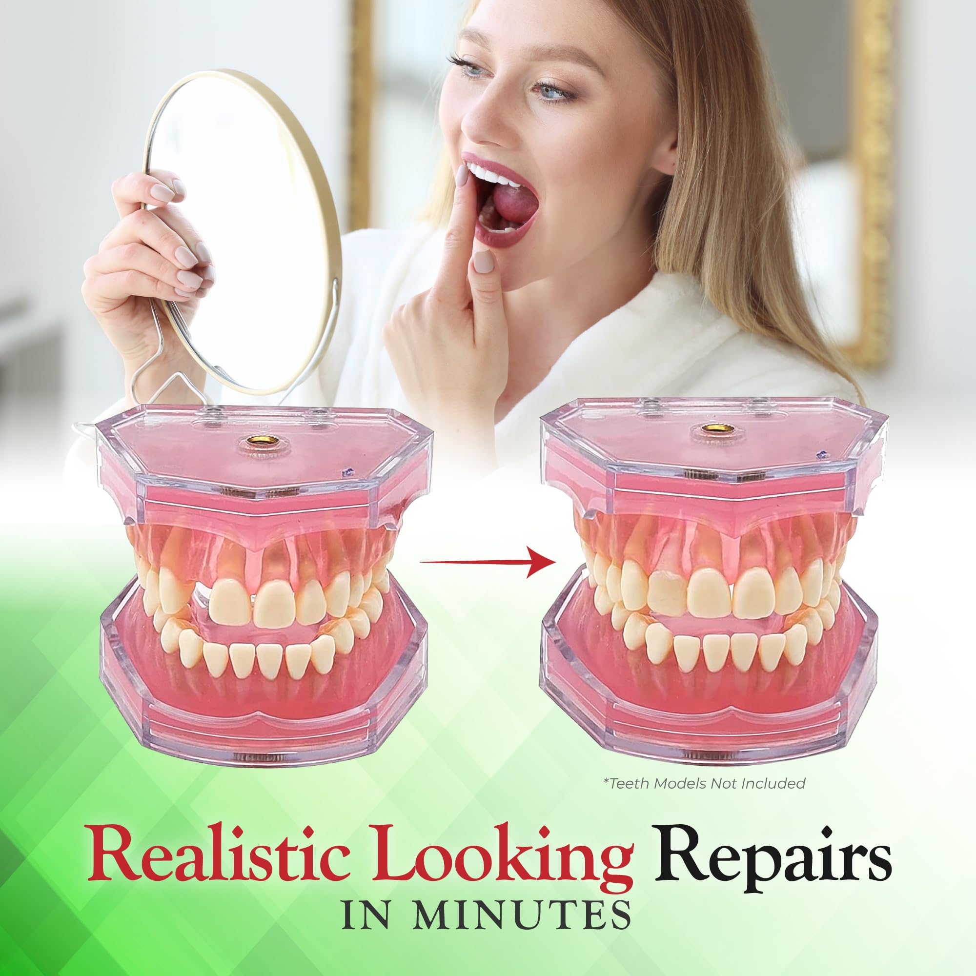 Beads molded for dental repair at high temperature