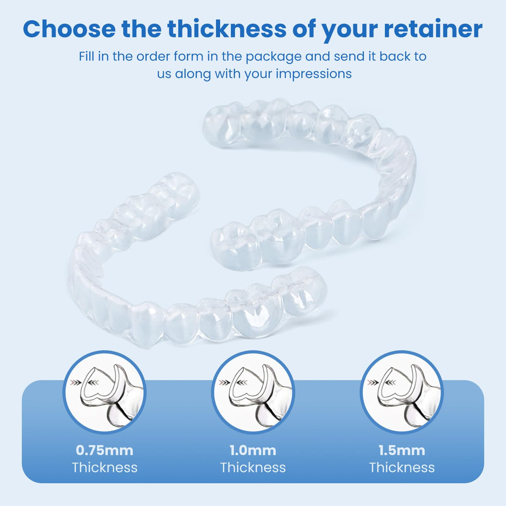 Clear retainer showing thickness option 0.75mm