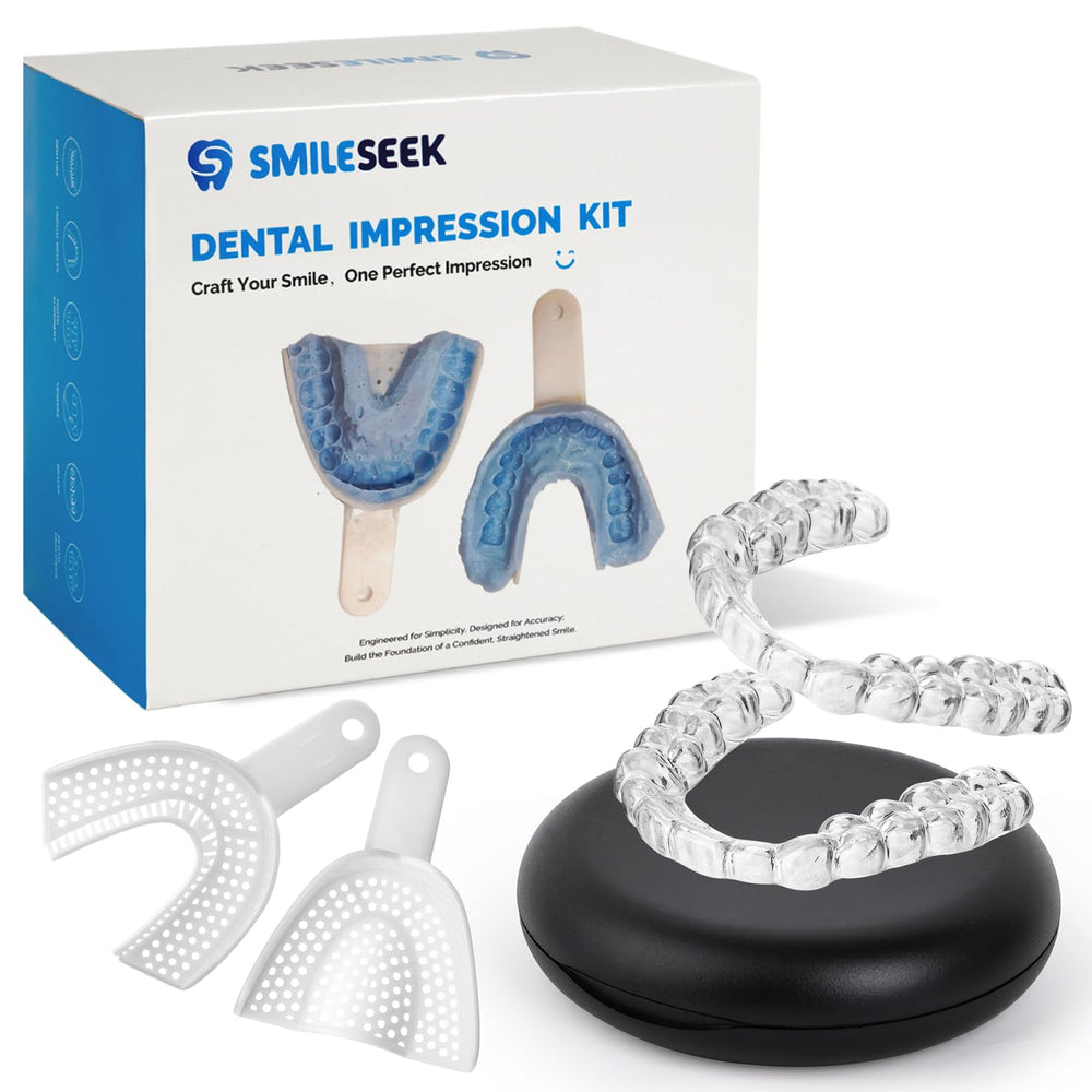 Front view of SMILESEEK clear night guard for sleep