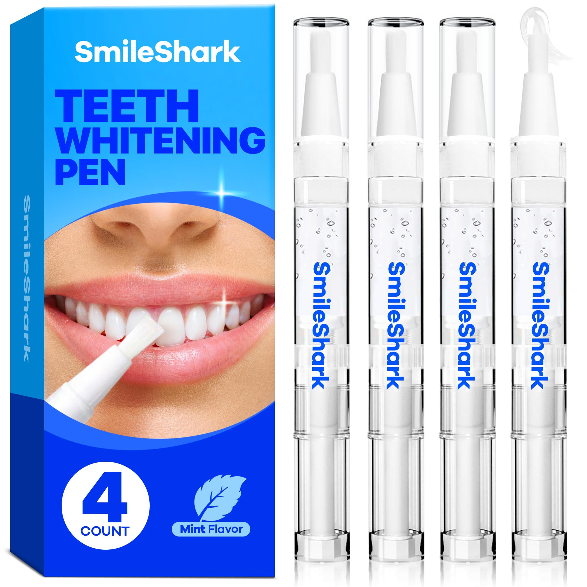 SmileShark 4-count whitening pens packaging