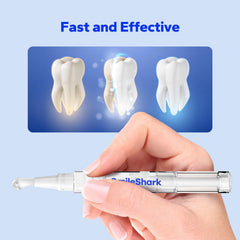 Applying SmileShark whitening gel with precision brush