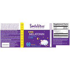 Close-up of a 2.5 mg melatonin gummy for kids
