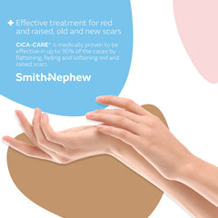 Smith & Nephew CICA-Care adhesive side applied to scar with gentle fit