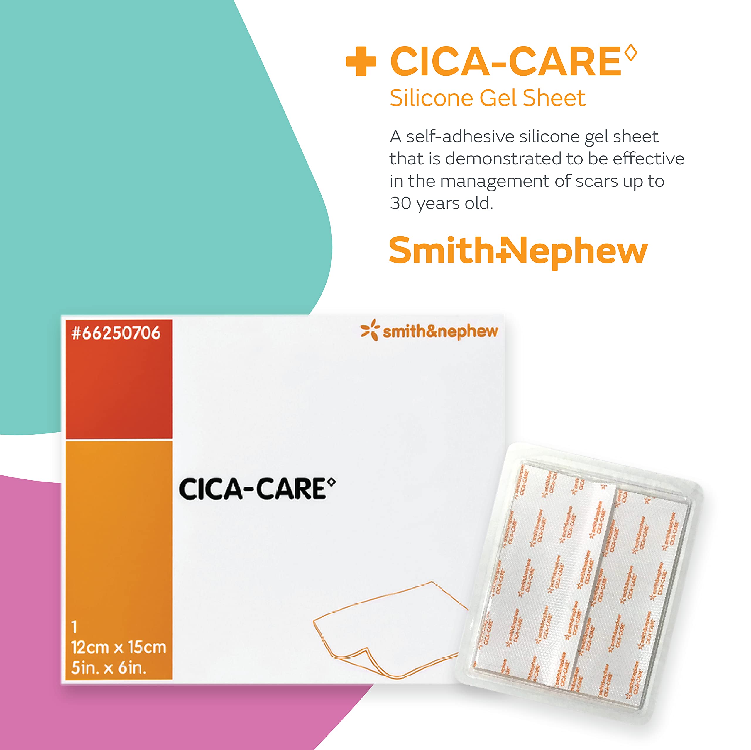 Smith & Nephew CICA-Care sheet cut to cover a scar for daily wear