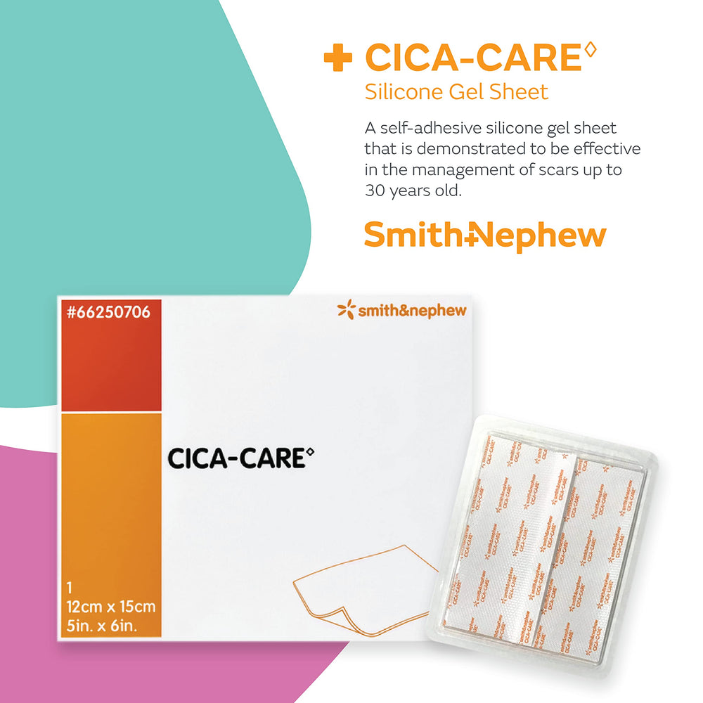 Smith & Nephew CICA-Care sheet cut to cover a scar for daily wear
