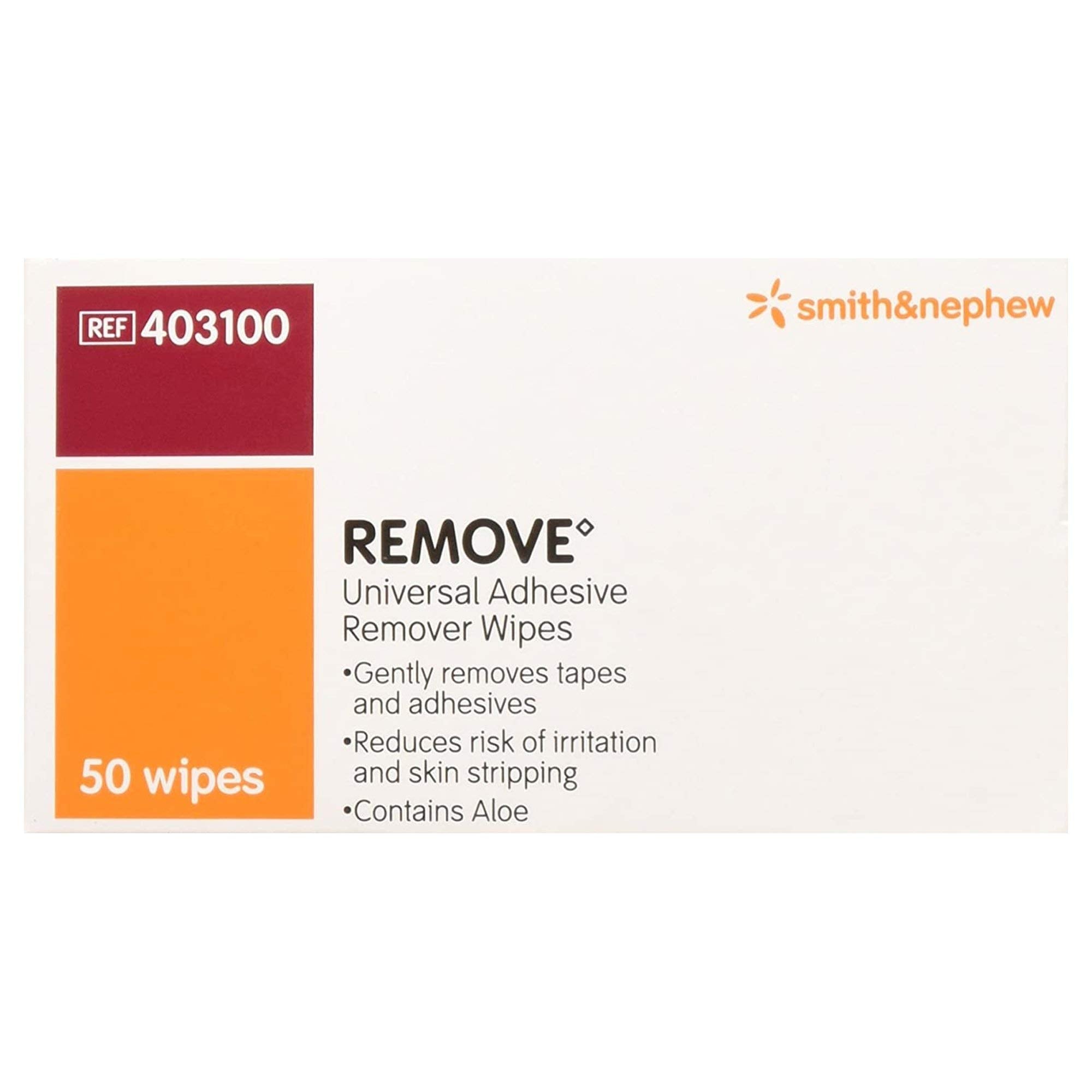 Smith and Nephew Remove Adhesive Remover Wipes provide skin-friendly care in ostomy or post-use cleanup.