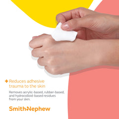 Smith & Nephew UNI-SOLVE wipes with aloe visual highlighting skin-soothing benefits.