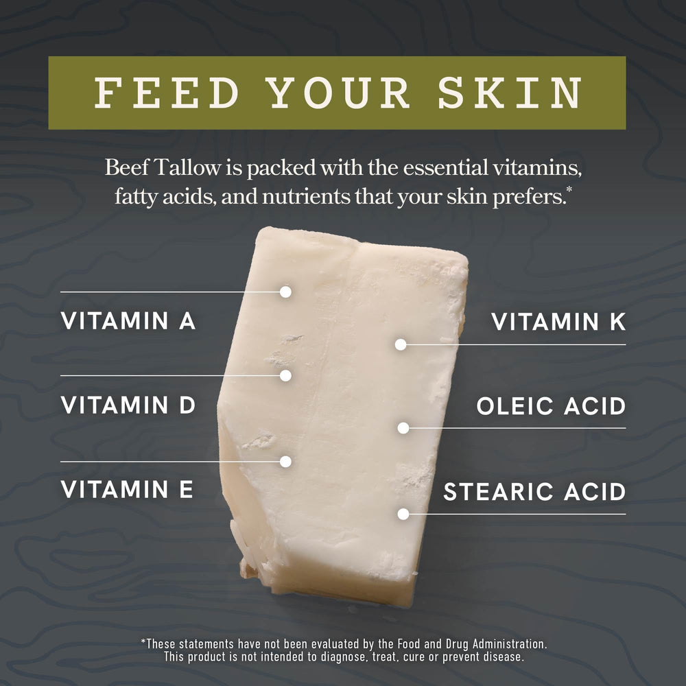 SMNutrition Beef Tallow Balm enriched with Coconut Oil for hydration on skin.