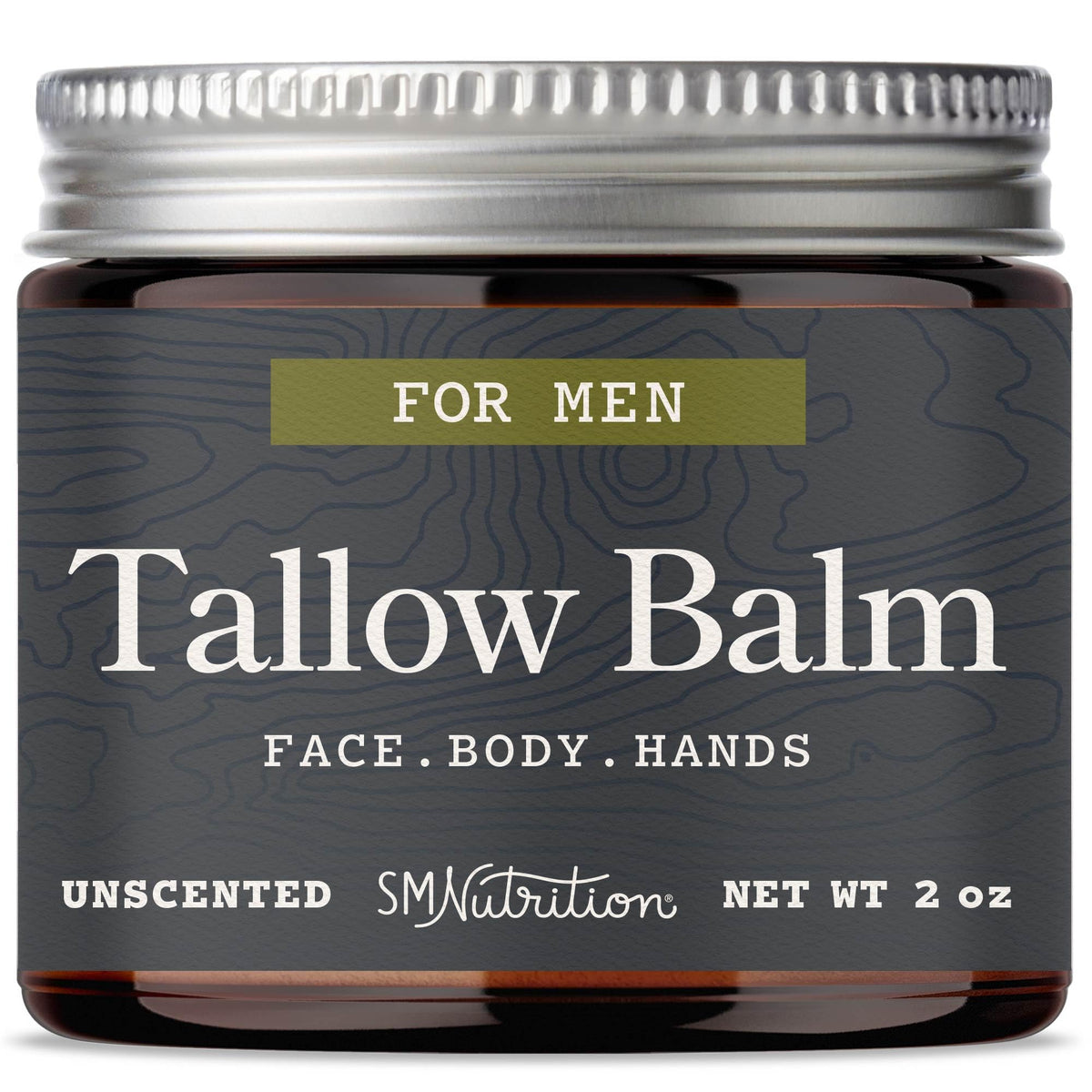 SMNutrition Beef Tallow Balm for the face provides deep hydration for daily use.