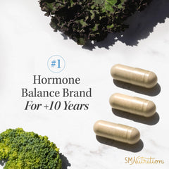 SMNutrition DIM Indole-3-Carbinol capsules closeup highlights easy daily dosing