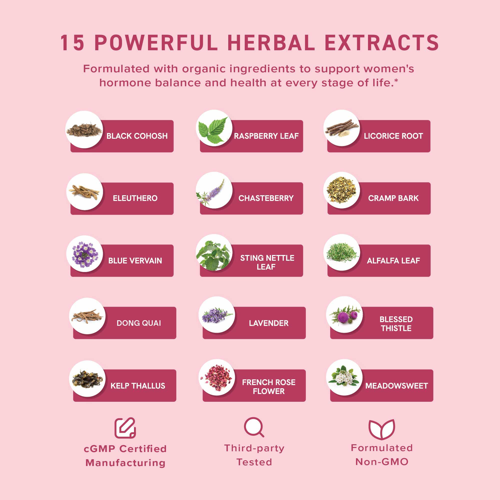 SMNutrition Hormone Balance Liquid Drops dong quai roots signal herbal hormonal balance.