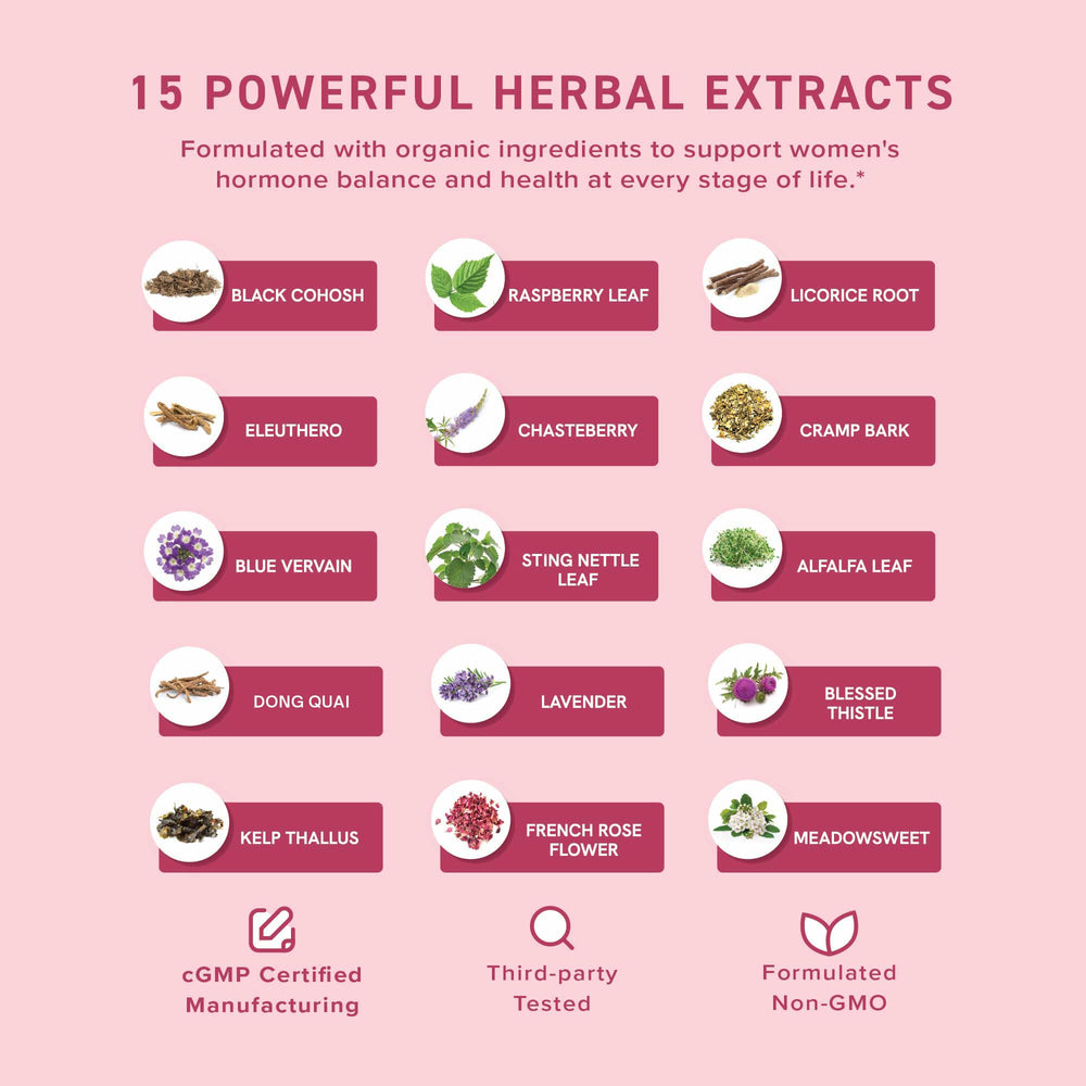 SMNutrition Hormone Balance Liquid Drops dong quai roots signal herbal hormonal balance.