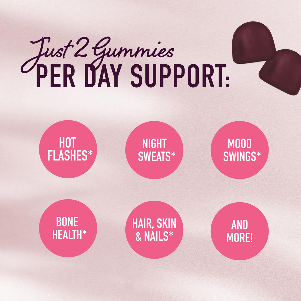 SMNutrition Menopause Support Gummies Vitamin D3 label close-up for bone support potential.