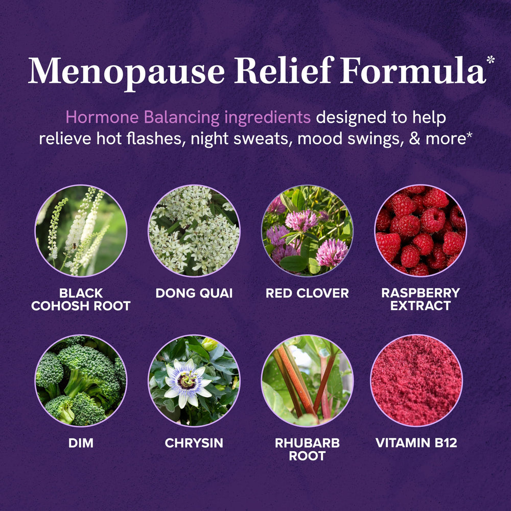 SMNutrition Menopause Support label closeup highlights key ingredients for hormone balance.