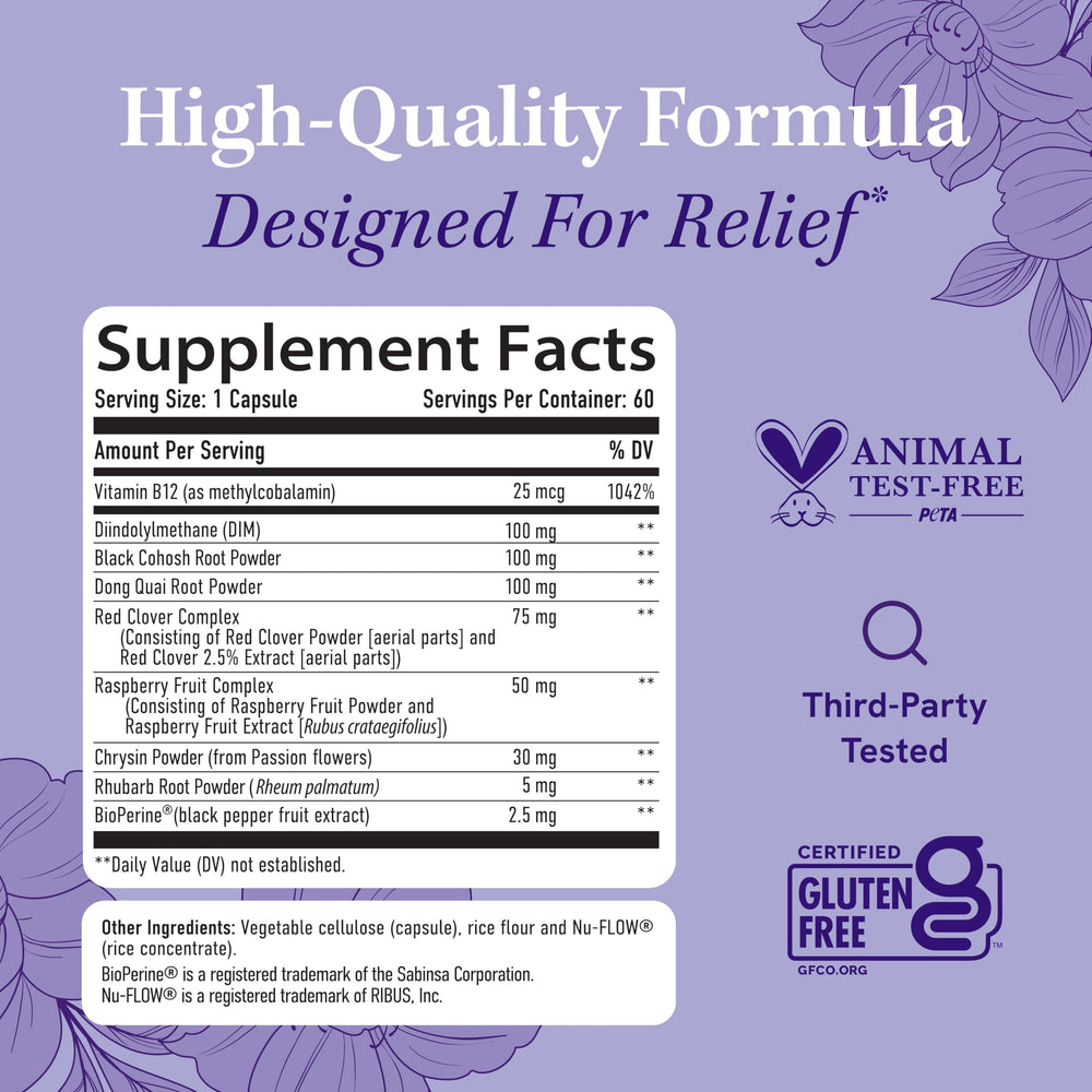 SMNutrition Menopause Support pills ready for daily use to support hot flashes and night sweats.