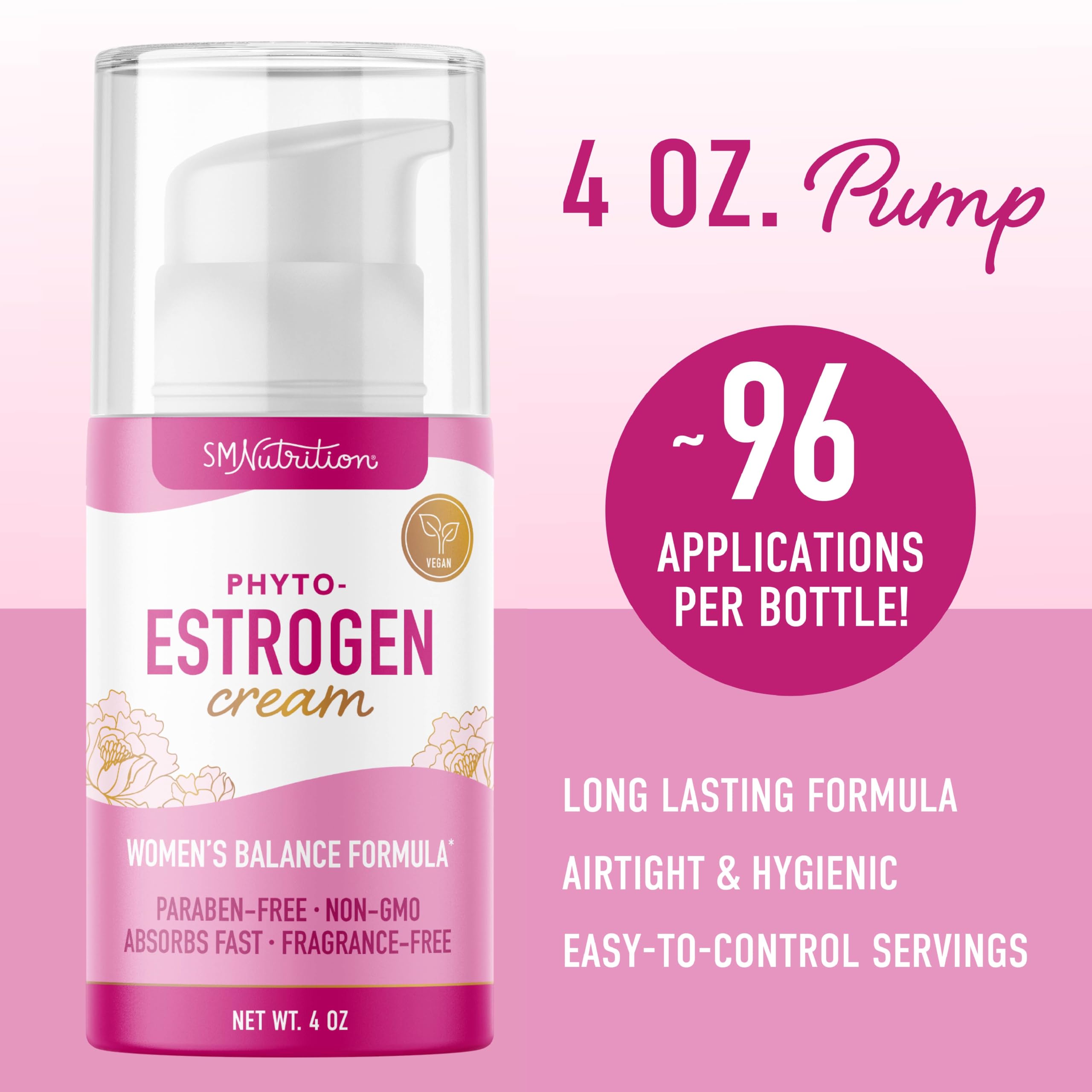 SMNutrition Phyto Estrogen Cream vegan and paraben-free non-GMO dairy-free