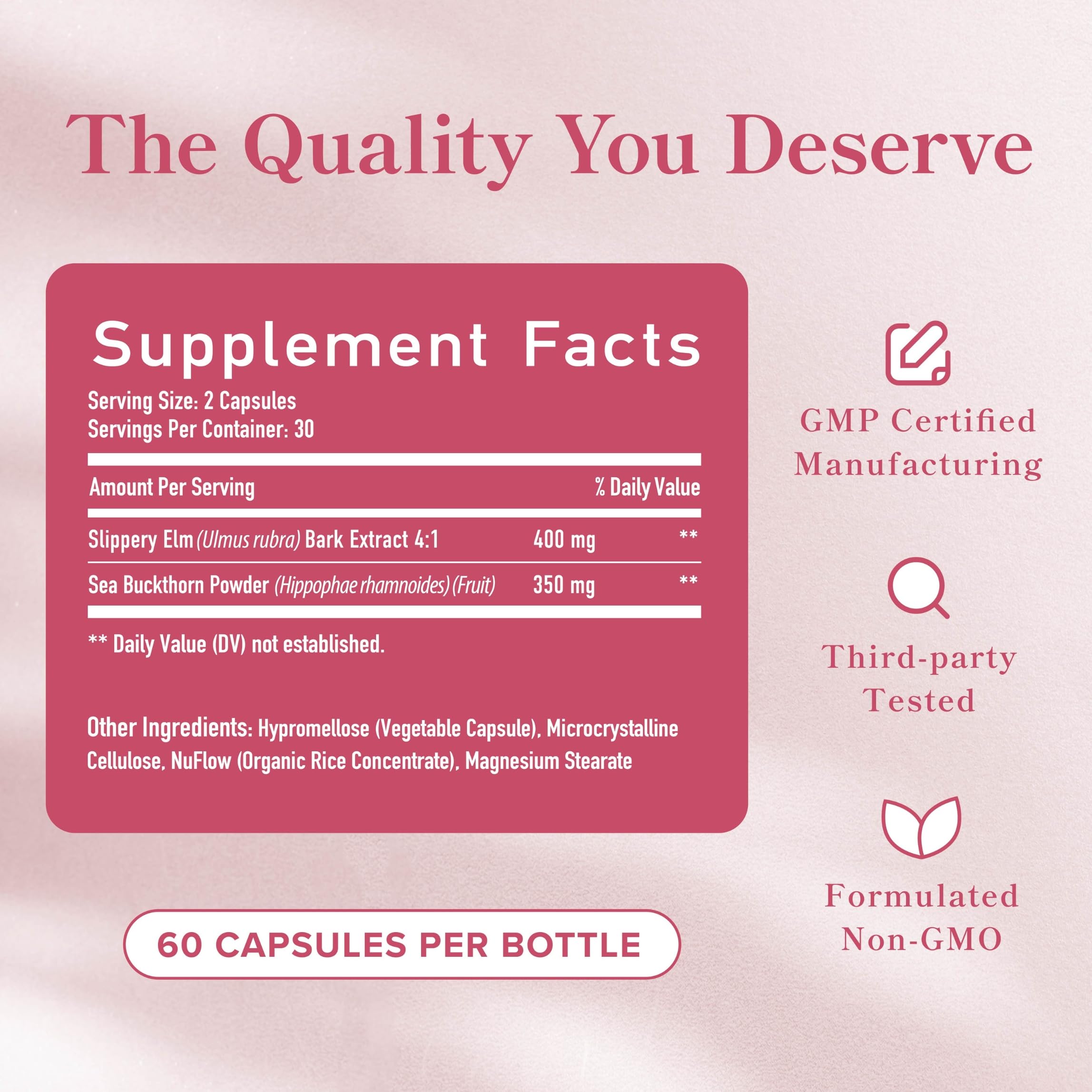 SMNutrition third-party tested label communicates quality and safety for sensitive wellness.