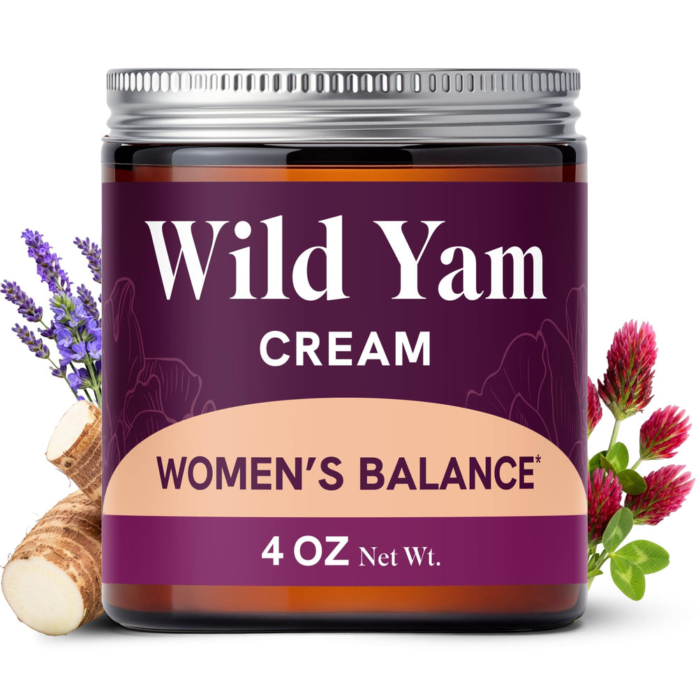 SMNutrition Wild Yam Creme jar closeup highlights hormone-support cream for daily use