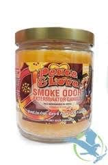 Smoke Odor Exterminator 13 oz Jar Candle Peace & Love - glass jar and label