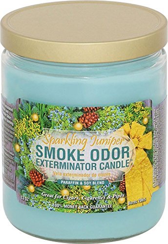 Smoke Odor Exterminator 13oz Jar Candle - Sparkling Juniper fragrance
