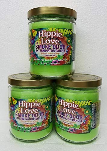 Smoke Odor Exterminator 13 oz jar candle – Hippie Love (front view)