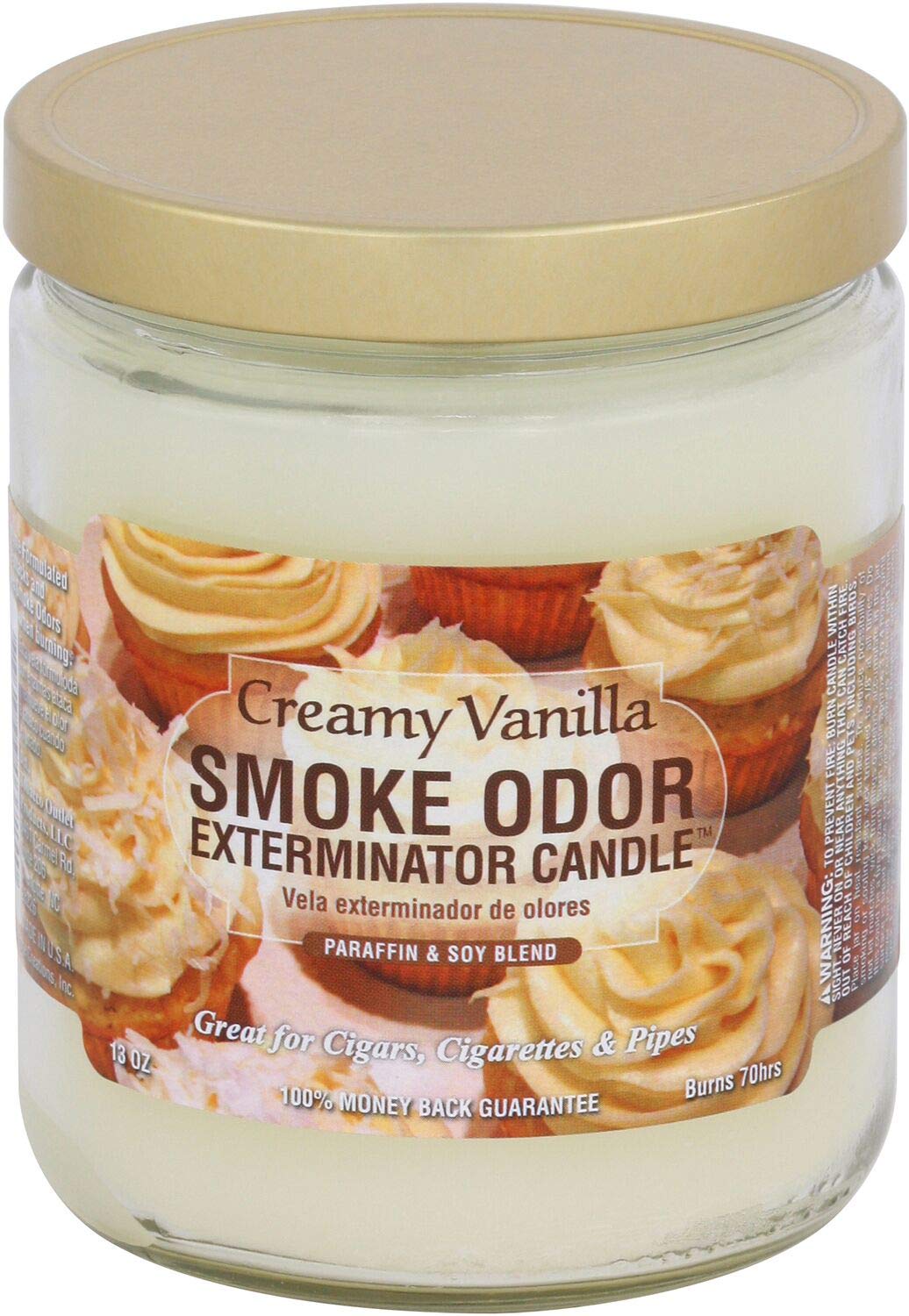 Smoke Odor Exterminator 13 oz Jar Candle Creamy Vanilla