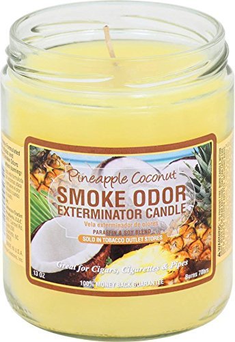 Smoke Odor Exterminator Candle Pineapple & Coconut 13 oz jar candle - side view