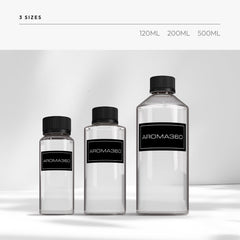 Aroma360 200mL diffuser oil bottle with natural lighting