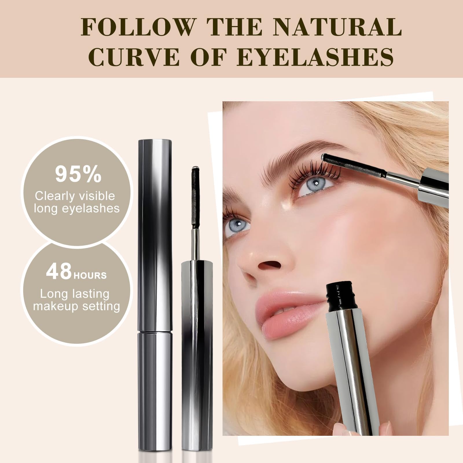 Smoke Whisper mascara brush head detail highlighting iron wand precision