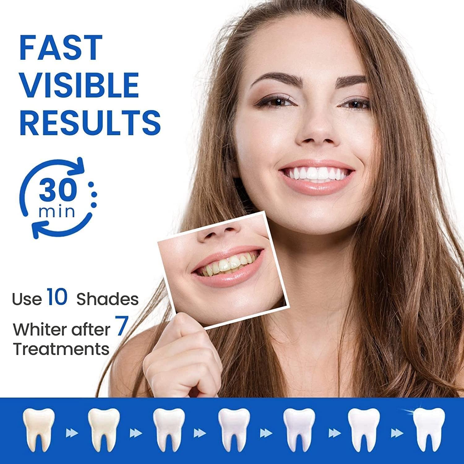 Whitening strips removing cigarette stains