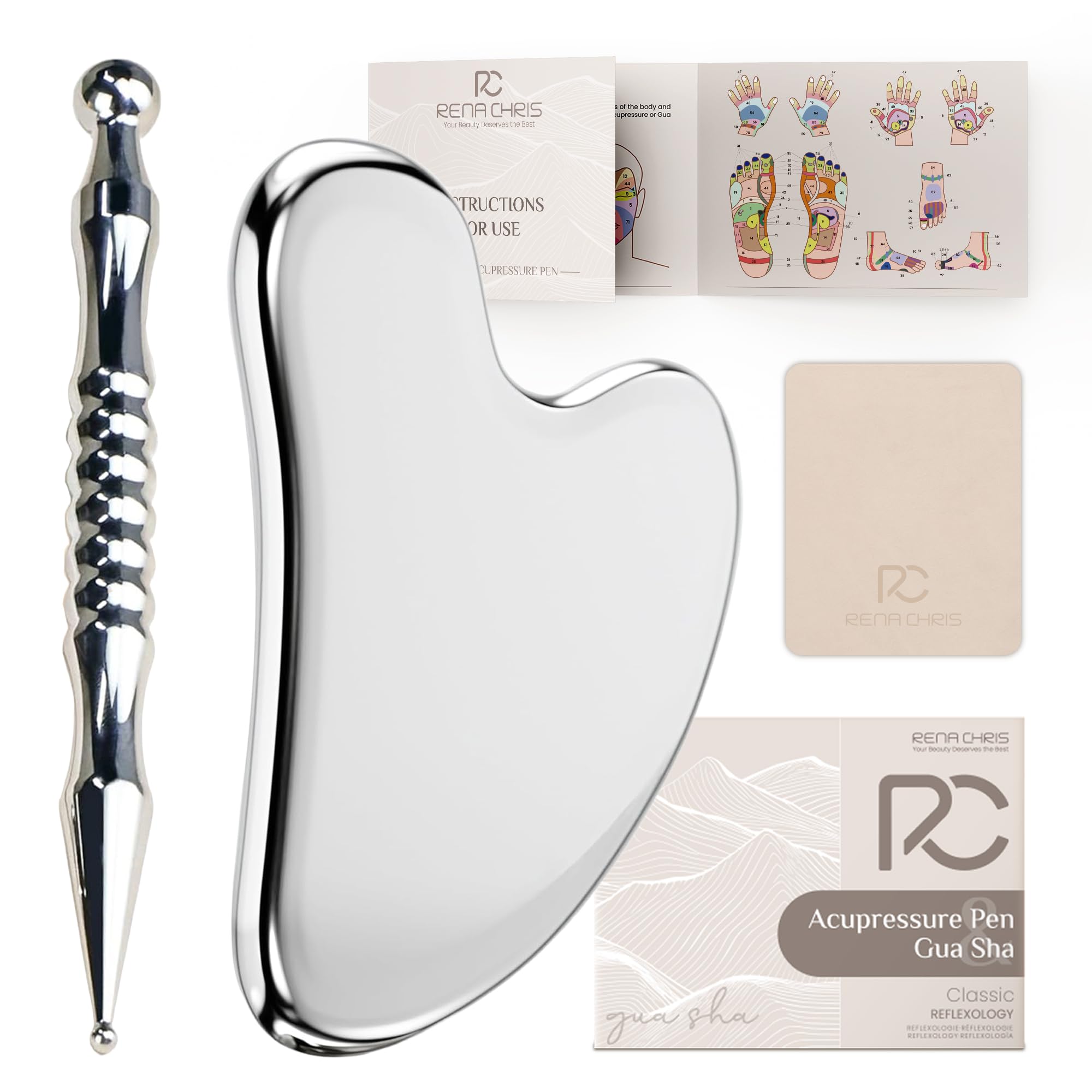 Smooth surface stainless steel tools for skin care
