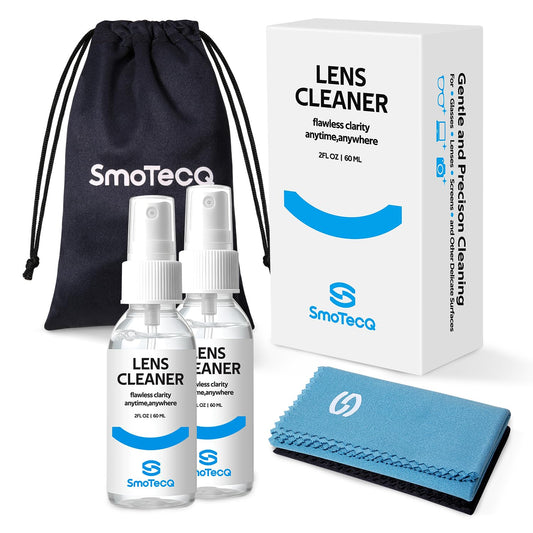 SmoTecQ Glasses Cleaner Kit – two 2oz plant-based spray bottles