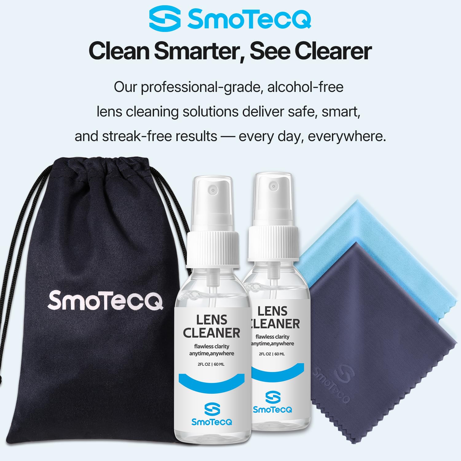 SmoTecQ cleaner being used on smartphone screens