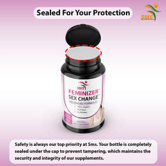 SMSHealthProducts Feminizer packaging close-up shows discreet branding.